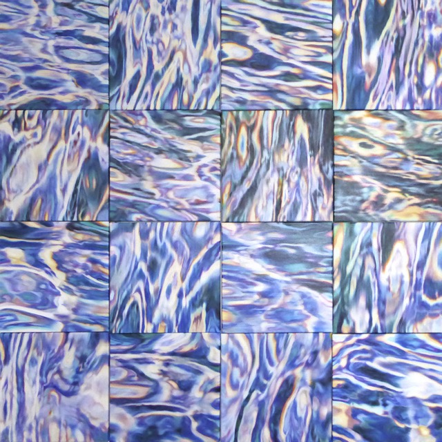 2016 · Wasserbild II · Öl auf Leinwand · 160 x 160 cm · variable Hängung · einzeln je 40 x 40 cm